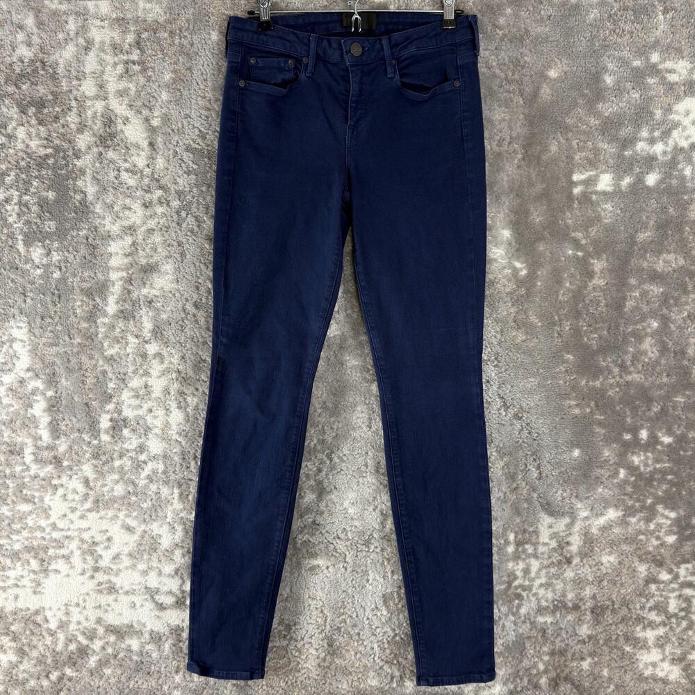 Vince Size 28 Riley Legging Stretch Jeggings Blue Pants Button Zip Casual